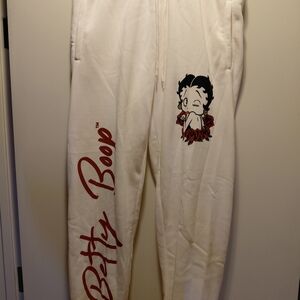 Betty Boop White Track Pants